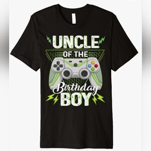 Uncle Of The Birthday Boy Gamer Boy Awesome Video Game Lover Premium T-Shirt XL
